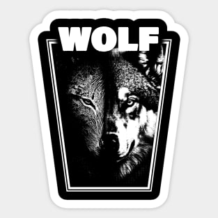 Angry Wolf Nature Sticker